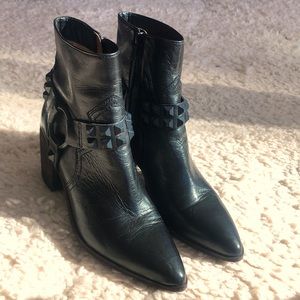 Frye Flynn studded harness ankle boot